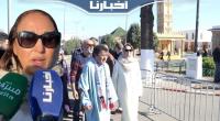 منيب تذرف الدموع وتتلقى التعازي في وفاة والدها الروحي بنسعيد آيت إيدر